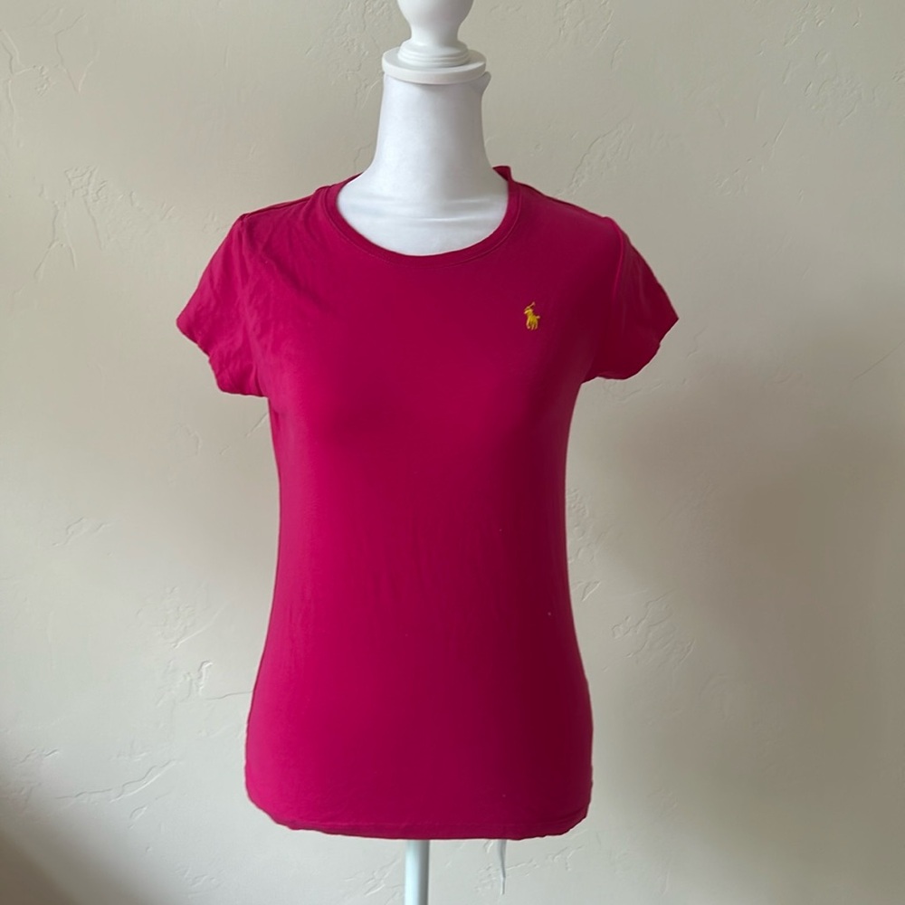 Polo by Ralph Lauren Girls Tee. Magenta Pink. Large 12/14.